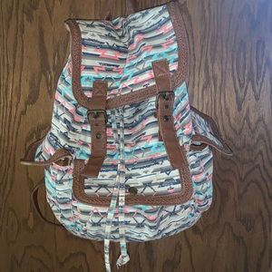 Tribal Print Backpack Purse